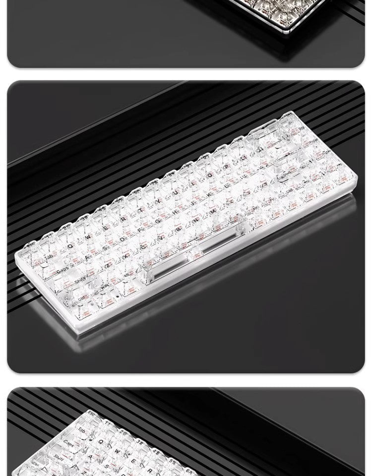 Transparent Keycap High Transmittance Mechanical Keyboard Universal 61/68/87/98/104/132 Key Pc Complete Set Cbsa