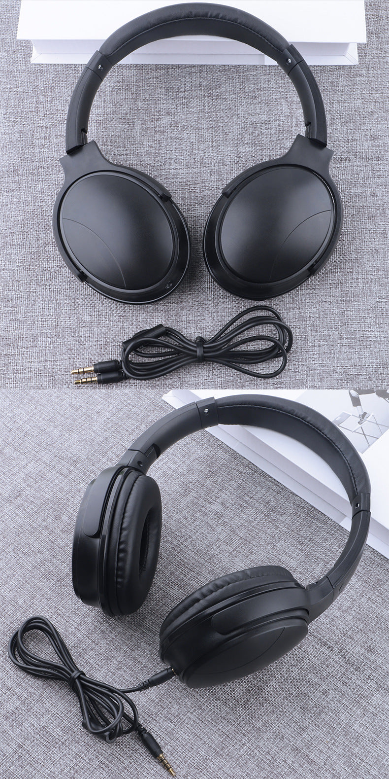 The new head-mounted wired headphones with microphone game headphones can talk traffic can have clear stereo sound quality