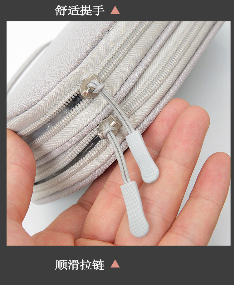 Power Bank Data Cable Mobile Phone Storage Bag Mobile Power Supply Mobile Phone Digital Accessories Headphones Multi-Layer Portable Storage Bag