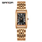 Sanda Live Hot Couple Watch Vintage Square Quartz Watch Waterproof Roman Scale Men's and Women's Watches
