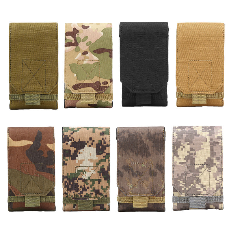 Double-Layer Mobile Phone Waist Bag, Outdoor Mobile Phone and Card Storage Bag, Belt-Worn Mobile Phone Bag Suitable for 6.5inch Edc Bag