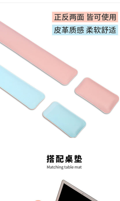 Source factory simple leather mouse pad oversized wrist keyboard hand rest solid color computer office wrist pad wholesale