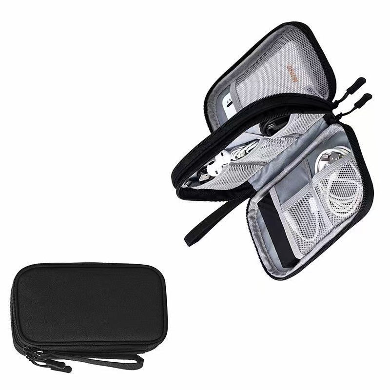 in stock Data Cable Bag Storage Bag Earphone Bag Charger Mobile Phone Bag Clutch Bag U Disk Multifunctional Storage Bag