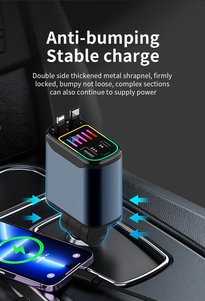 Cross-border X1 car-mounted charging mobile phone electrical appliances support 66W super fast charging PD30 telescopic breathing light atmosphere light C new