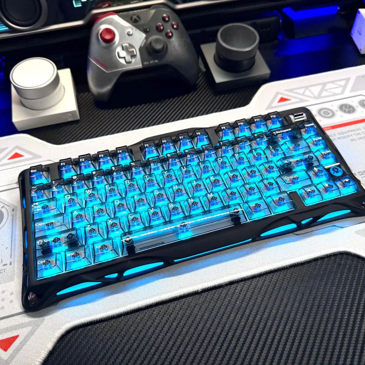 Wholesale 115-Key Four-Sided Transparent Keycaps, Customized Original Height Mda High Aesthetic Cross-Axis Translucent Keycaps