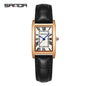 Sanda Live Hot Couple Watch Vintage Square Quartz Watch Waterproof Roman Scale Men's and Women's Watches