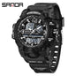 Sanda Hot-Selling Watch Korean Version Student Party Multi-Functional Waterproof Alarm Clock Electronic Watch Cool Dual Display Luminous Sports Watch