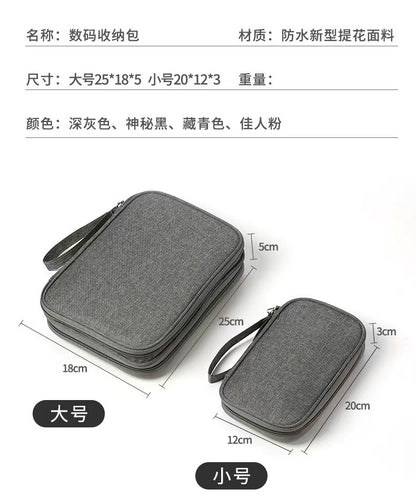 New multi-function data cable charger storage bag flat digital bag finishing bag headset storage bag wholesale