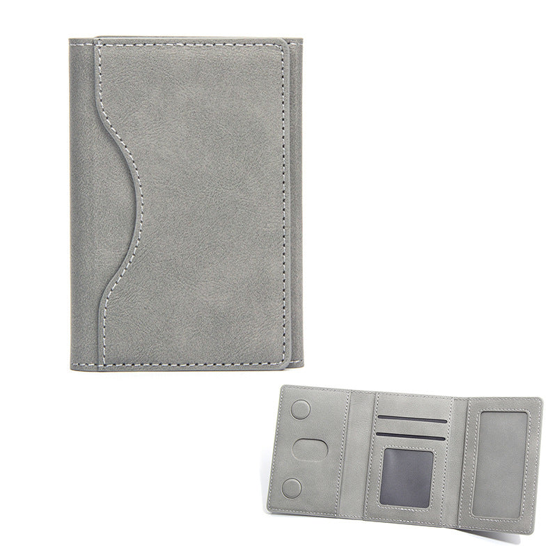 Suitable for Apple 15 iPhone16promaxMagSafe Magnetic Card Bag Multi-Card Three-Folding Mobile Phone Card Case