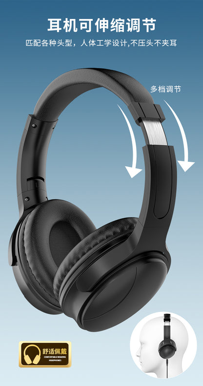 The new head-mounted wired headphones with microphone game headphones can talk traffic can have clear stereo sound quality