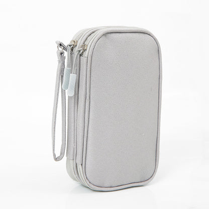 Power Bank Data Cable Mobile Phone Storage Bag Mobile Power Supply Mobile Phone Digital Accessories Headphones Multi-Layer Portable Storage Bag
