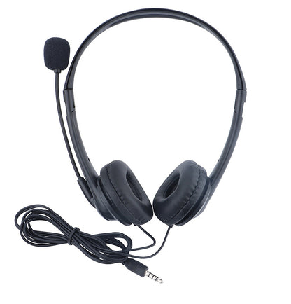 in stock cross-border head-mounted wired headphones with microphone 3.5mm high quality headphones phablet universal