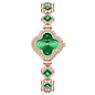 Live Hot Hot Hot Fashion Four-leaf Clover Bracelet Quartz Watch Emerald Women's Watch Women's Watch Factory Wholesale