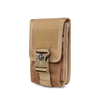 Double-Layer Mobile Phone Waist Bag, Outdoor Mobile Phone and Card Storage Bag, Belt-Worn Mobile Phone Bag Suitable for 6.5inch Edc Bag