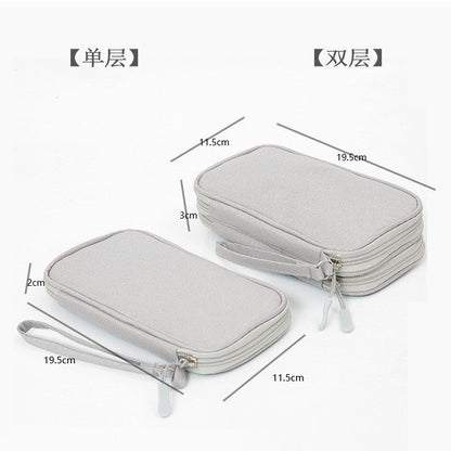 Power Bank Data Cable Mobile Phone Storage Bag Mobile Power Supply Mobile Phone Digital Accessories Headphones Multi-Layer Portable Storage Bag