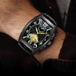 Barrel Type Fully Automatic Wheel Hollow Mechanical Watch Men's Business Simple Fashion Multifunctional Watch Wholesale