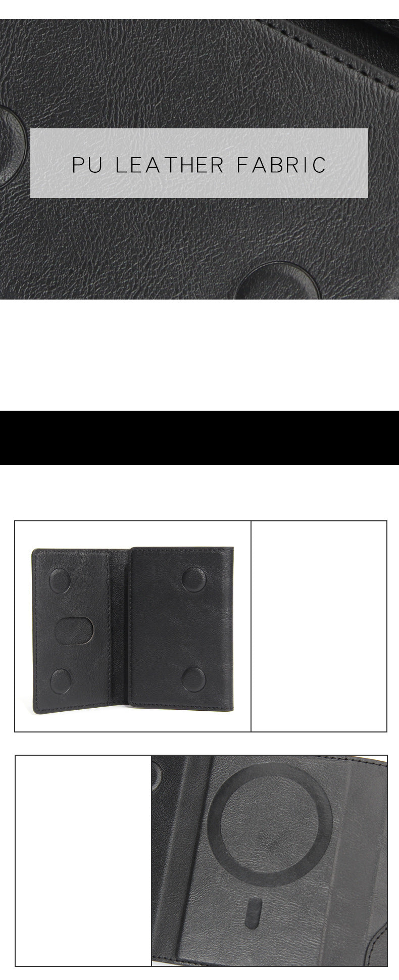 Suitable for Apple 15 iPhone16promaxMagSafe Magnetic Card Bag Multi-Card Three-Folding Mobile Phone Card Case