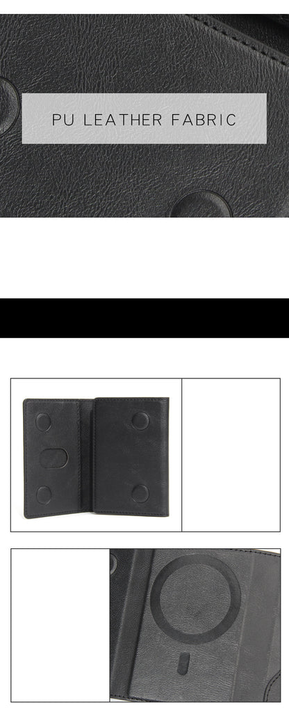 Suitable for Apple 15 iPhone16promaxMagSafe Magnetic Card Bag Multi-Card Three-Folding Mobile Phone Card Case