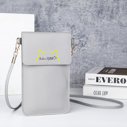 Factory wholesale touch screen mobile phone bag women's simple all-match Korean mobile phone bag large capacity mini fashion small satchel