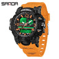 Sanda Hot-Selling Watch Korean Version Student Party Multi-Functional Waterproof Alarm Clock Electronic Watch Cool Dual Display Luminous Sports Watch