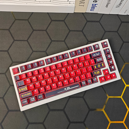 Gundam Comic Hundred Mixed Lamp Key Cap Original Height 136 Key Full Set Classic Simple Mechanical Keyboard Key Cap Key Meow