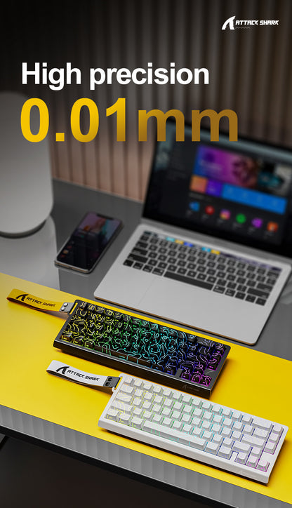 Attack Shark X68HE Magnetic Axis Mechanical Keyboard Contour Side Carved Wired RGB Electric Competition RT Adjustable Key Range Low Delay