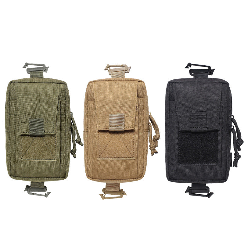 Double-Layer Mobile Phone Waist Bag, Outdoor Mobile Phone and Card Storage Bag, Belt-Worn Mobile Phone Bag Suitable for 6.5inch Edc Bag