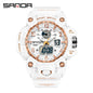 Sanda Hot-Selling Watch Korean Version Student Party Multi-Functional Waterproof Alarm Clock Electronic Watch Cool Dual Display Luminous Sports Watch
