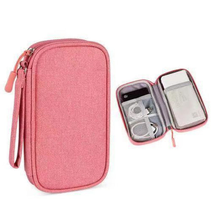 in stock Data Cable Bag Storage Bag Earphone Bag Charger Mobile Phone Bag Clutch Bag U Disk Multifunctional Storage Bag