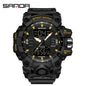 Sanda Hot-Selling Watch Korean Version Student Party Multi-Functional Waterproof Alarm Clock Electronic Watch Cool Dual Display Luminous Sports Watch