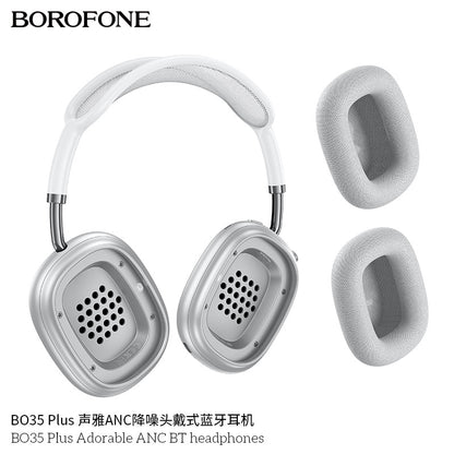 Borofone Bo35 Plus Head-Mounted Anc Noise-Cancelling Wireless Bluetooth Headphones Air Pods Over-Ear Max