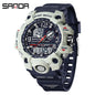 Sanda Hot-Selling Watch Korean Version Student Party Multi-Functional Waterproof Alarm Clock Electronic Watch Cool Dual Display Luminous Sports Watch