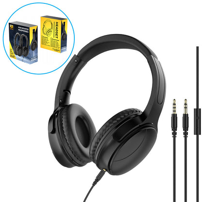 The new head-mounted wired headphones with microphone game headphones can talk traffic can have clear stereo sound quality