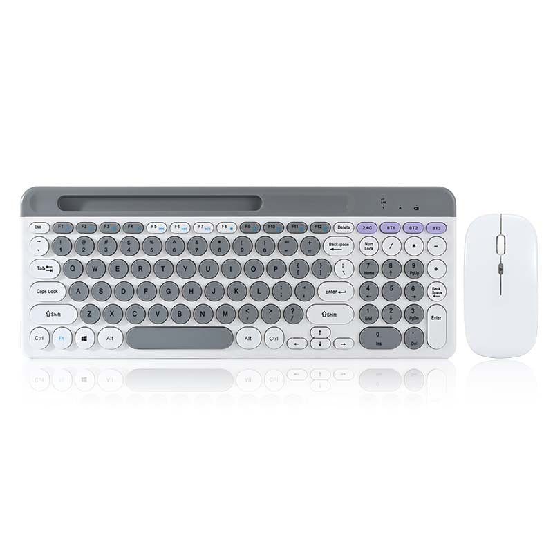 Charging 2.4G Bluetooth Three-mode Card Slot Keyboard Mouse suit Tablet Notebook Desktop Computer General