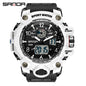 Sanda Hot-Selling Watch Korean Version Student Party Multi-Functional Waterproof Alarm Clock Electronic Watch Cool Dual Display Luminous Sports Watch