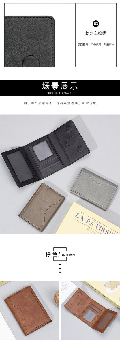Suitable for Apple 15 iPhone16promaxMagSafe Magnetic Card Bag Multi-Card Three-Folding Mobile Phone Card Case