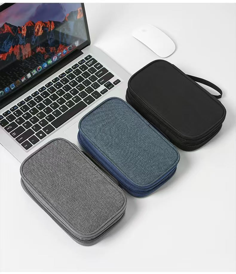 New multi-function data cable charger storage bag flat digital bag finishing bag headset storage bag wholesale