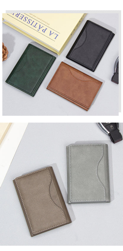 Suitable for Apple 15 iPhone16promaxMagSafe Magnetic Card Bag Multi-Card Three-Folding Mobile Phone Card Case