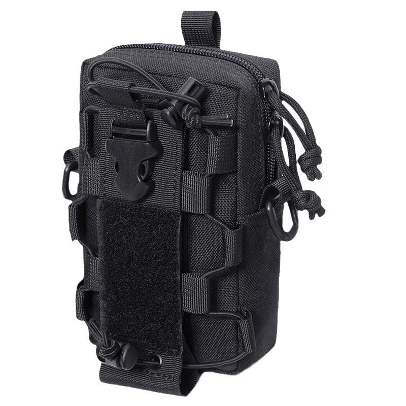 Double-Layer Mobile Phone Waist Bag, Outdoor Mobile Phone and Card Storage Bag, Belt-Worn Mobile Phone Bag Suitable for 6.5inch Edc Bag