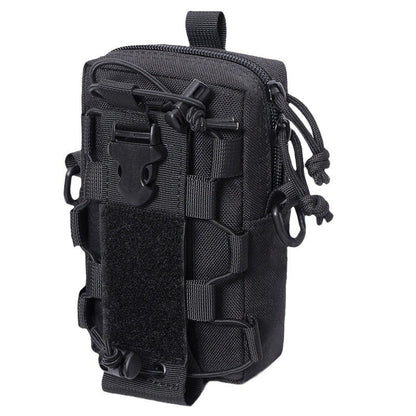 Double-Layer Mobile Phone Waist Bag, Outdoor Mobile Phone and Card Storage Bag, Belt-Worn Mobile Phone Bag Suitable for 6.5inch Edc Bag