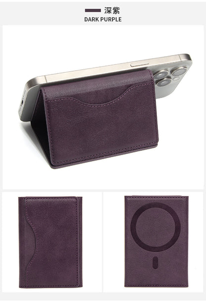 Suitable for Apple 15 iPhone16promaxMagSafe Magnetic Card Bag Multi-Card Three-Folding Mobile Phone Card Case