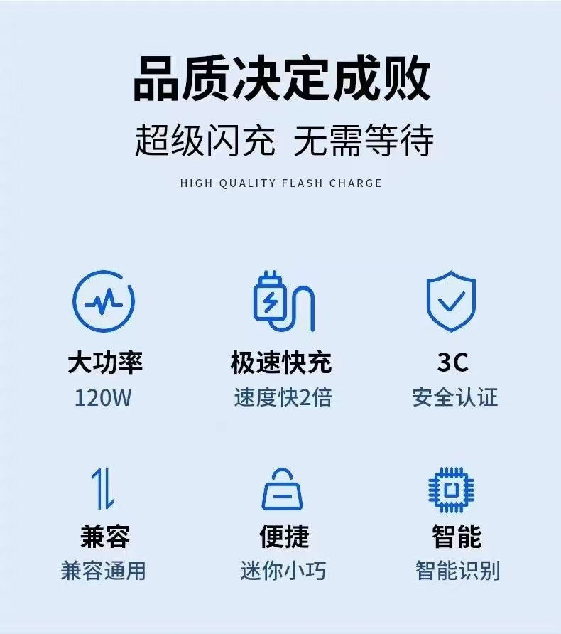 Wholesale for Huawei 120W charger Mate40pro66W super fast charging Nove glory mobile phone charging head