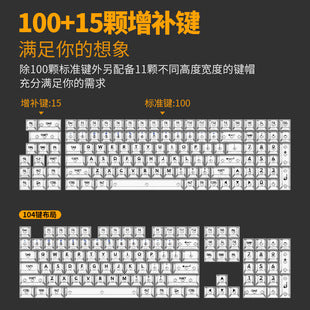 XDA Height Pacha Dog Theme Pattern Yellow Green Keycap Thermal Sublimation Mechanical Keyboard Cap Small Full Set PBT Keycap