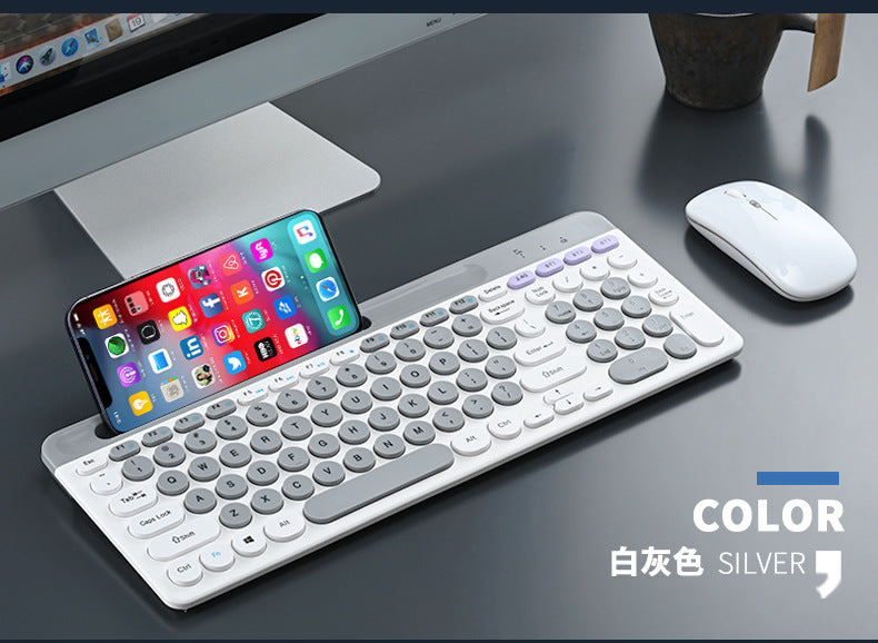 Charging 2.4G Bluetooth Three-mode Card Slot Keyboard Mouse suit Tablet Notebook Desktop Computer General