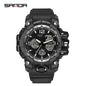 Sanda Hot-Selling Watch Korean Version Student Party Multi-Functional Waterproof Alarm Clock Electronic Watch Cool Dual Display Luminous Sports Watch