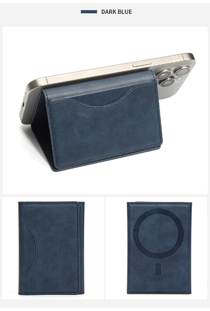 Suitable for Apple 15 iPhone16promaxMagSafe Magnetic Card Bag Multi-Card Three-Folding Mobile Phone Card Case