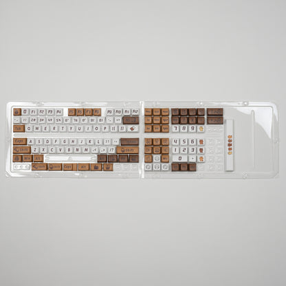 XDA Height Pacha Dog Theme Pattern Yellow Green Keycap Thermal Sublimation Mechanical Keyboard Cap Small Full Set PBT Keycap