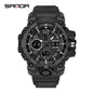 Sanda Hot-Selling Watch Korean Version Student Party Multi-Functional Waterproof Alarm Clock Electronic Watch Cool Dual Display Luminous Sports Watch