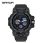 Sanda Hot-Selling Watch Korean Version Student Party Multi-Functional Waterproof Alarm Clock Electronic Watch Cool Dual Display Luminous Sports Watch