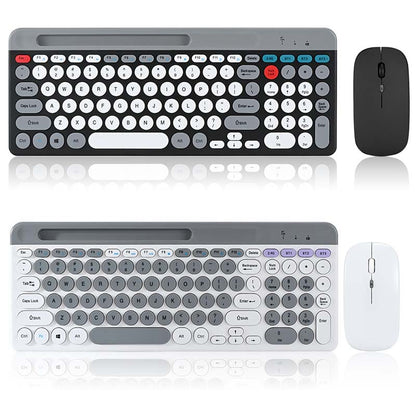 Charging 2.4G Bluetooth Three-mode Card Slot Keyboard Mouse suit Tablet Notebook Desktop Computer General